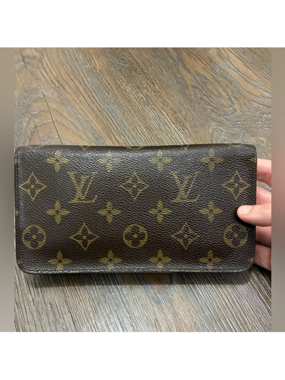 Louis Vuitton Monogram Long Continental Wallet - Dark Brown with Gold Monogram